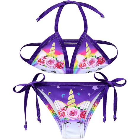 Girls Unicorn Swimsuit Lovely Bikini Suits For Girls Y