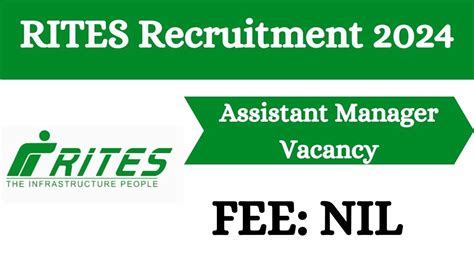 Rites Recruitment Assistant Manager Vacancy Apply Online At Rites