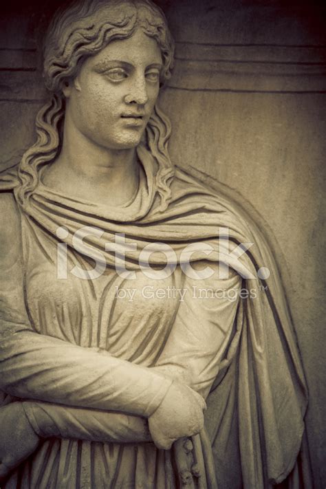 Face Of A Ancient Roman Woman Stock Photos