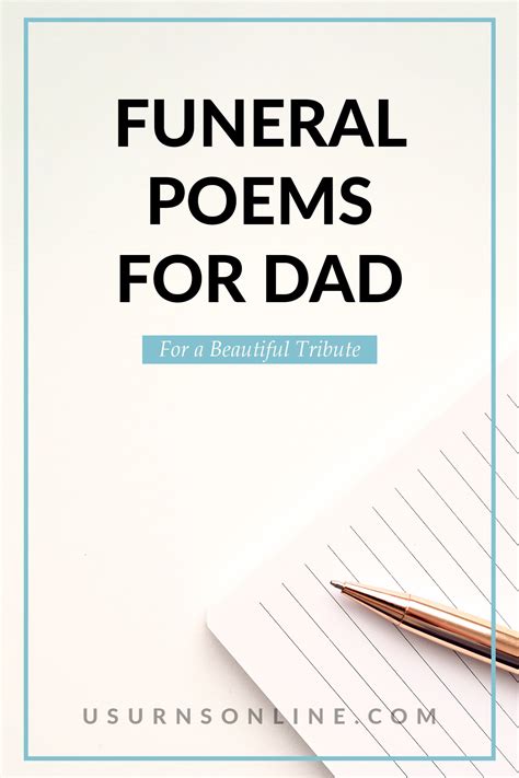 Best Funeral Poems For Dad 50 Beautiful Tributes Us Urns Online