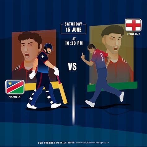 Premium Vector Cricket Match Between Namibia Vs England Player Team