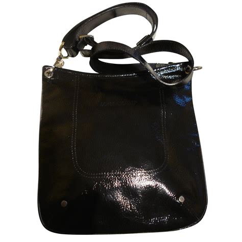 Longchamp Sac Bandouli Re Cuir Vernis Noir Ref Joli Closet