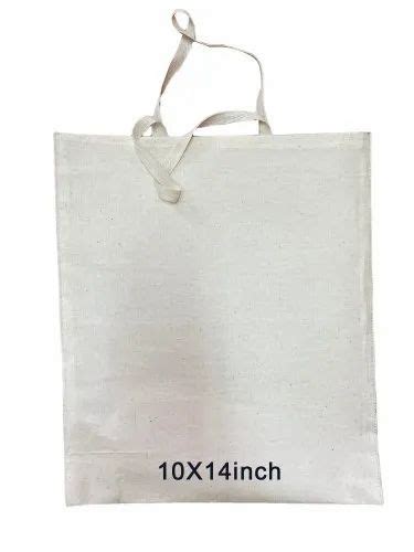 White Plain Kg Cotton Cloth Carry Bag For Shopping Size Dimension