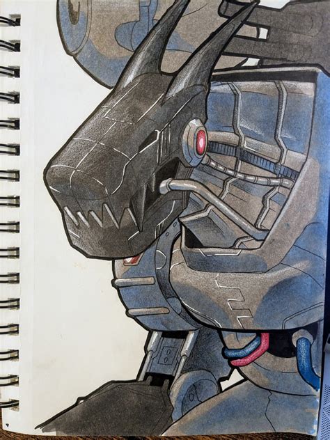 I drew Machinedramon! Love his design! : r/digimon