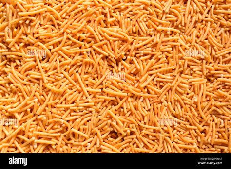 Sev Crunchy Indian Snack Food Made From Chickpea Flour Stock Photo Alamy