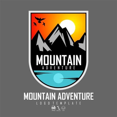 Plantilla De Logotipo De Aventura De Monta A Vector Premium