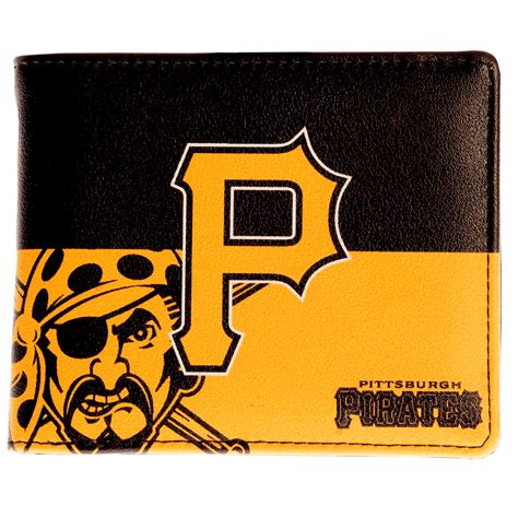 Pittsburgh Pirates Bi Fold Wallet Pirates Black And Gold Logo Wallet