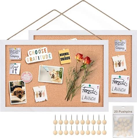 Emfogo Pack Cork Board For Wall With X Bulletin Boards Decor