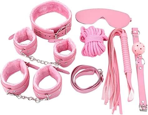 Lonsbo 7pcs Set Adult Handcuffs Fantasy Sex Toys Cosplay Bandage Fetish