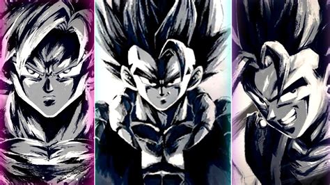 ALL ULTRA CHARACTER INK BRUSH ANIMATION DRAGON BALL LEGENDS