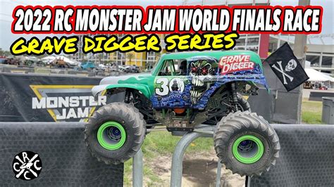 Monster Jam Rc World Finals Racing Grave Digger 40th Anniversary Rc Race Youtube