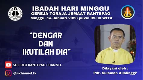 Live Ibadah Hari Minggu 1412023 Pukul 0900 Gereja Toraja