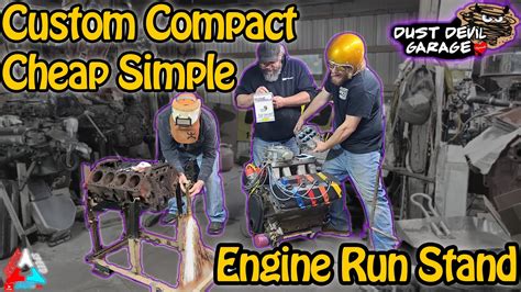 Simple Home Made Compact Engine Run Stand Build W Dad For