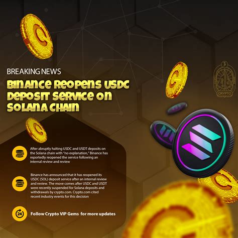 Cryptovipgems On Binance Feed Binance Reopens Usdc Deposit Service On