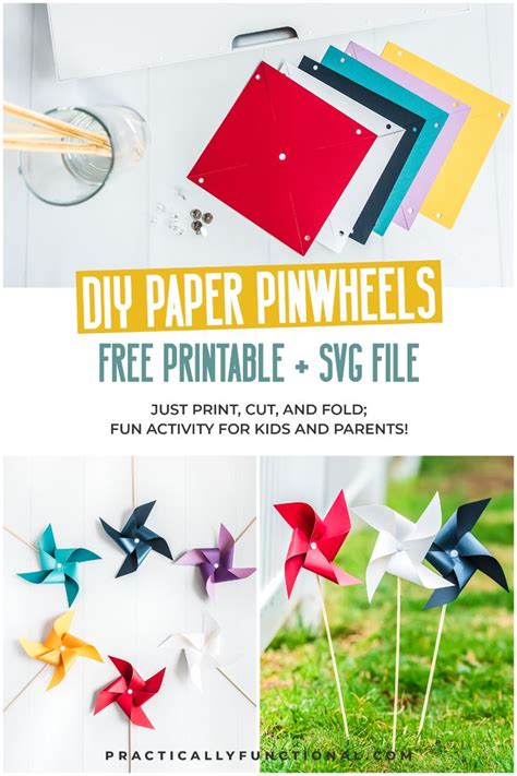 Make A Giant Pinwheel From A Single Square Of Paper Free Printable