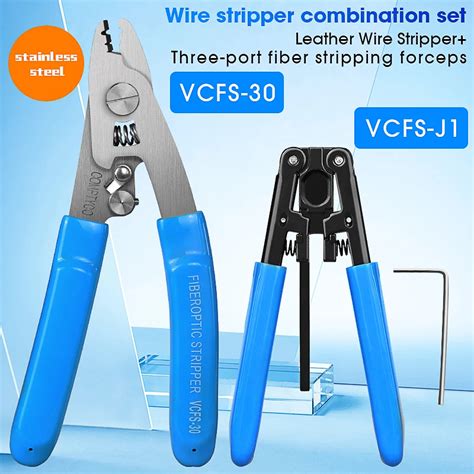 2PCS Fiber Optic Tool Kit VCFS 30 20 Three Two Port Fiber Stripper And