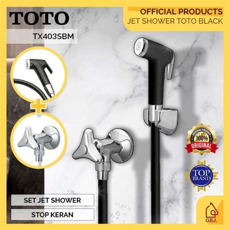 Promo Jet Shower Toilet Toto Hitam Stop Keran Tx403Sbm Jet Washer