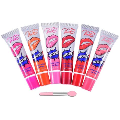 Venicare Lip Stain Gloss 6 Colors Peel Off Mask Tint Long Lasting