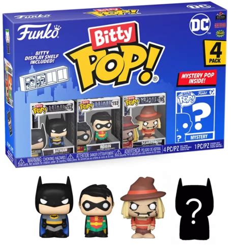 DC Bitty Pop 4 Pack 2 5cm Batman Magic Heroes