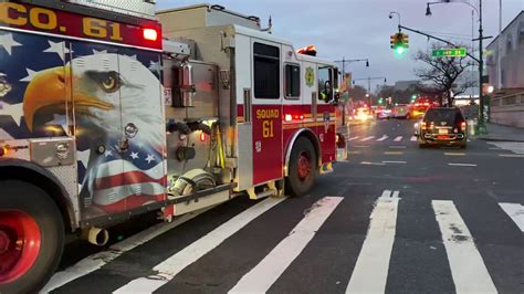 Fdny Squad Responding Into All Hands Fire On Grand Concourse