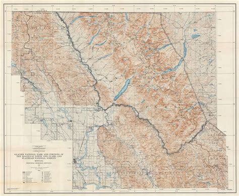 Cooperative Map Of Glacier National Park And Portions Of The Kootenai