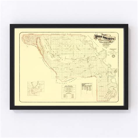 Yolo County California Map 1871 Old Map of Yolo County - Etsy | Old map ...