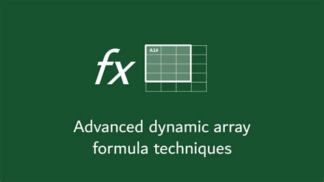 Advanced dynamic array formula techniques (3 methods)