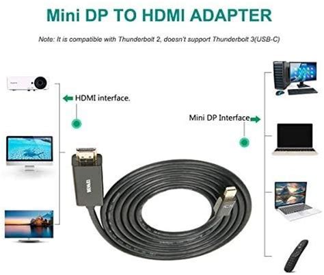 Mini DisplayPort To HDMI Cable Benfei Mini DP To HDMI 6 Feet Cable