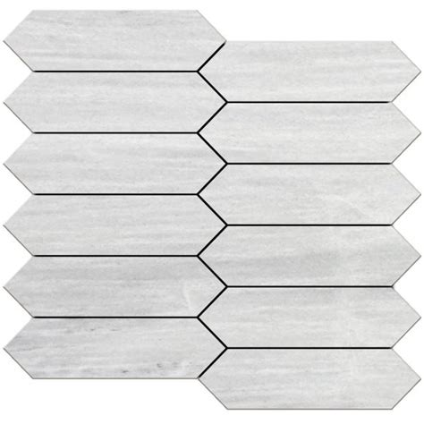 Merceene 1 3 4 X 6 1 2 Vein Cut Polished Picket Mosaic Pera Tile