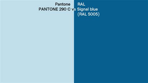 Pantone 290 C Vs RAL Signal Blue RAL 5005 Side By Side Comparison