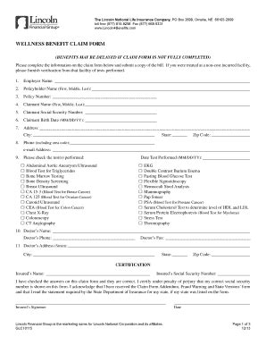 Fillable Online Wellness Benefit Claim Form Rite Hite Employee Fax