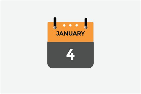 january 4 calendar date reminder,calendar 4 january date template ...