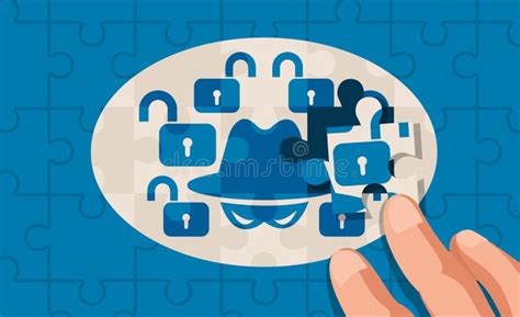 Security Jigsaw Puzzle Pieces Stock Illustrations 292 Security Jigsaw