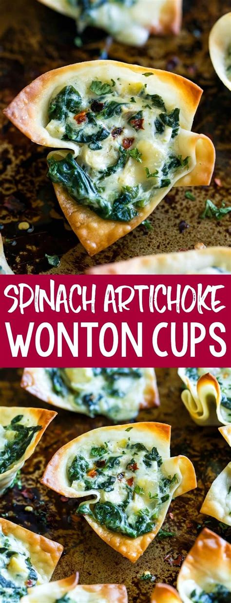 Baked Spinach Artichoke Wonton Cups Artofit