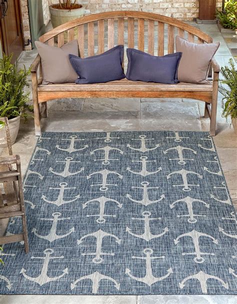 Amazon Unique Loom Outdoor Coastal Collection Area Rug Ahoy