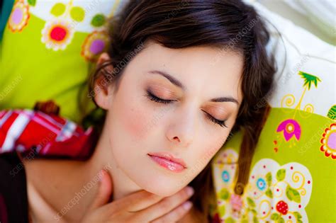 Woman With Sore Throat Stock Image C Science Photo Library