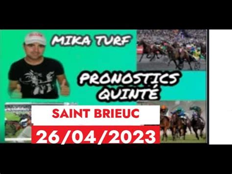 PRONO QUINTÉ DU JOUR MIKA TURF GRATUIT MERCREDI 26 AVRIL 2023 R1 C1