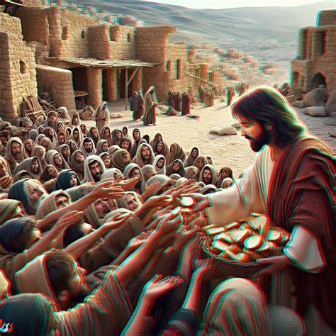 3D Jesus Feeding A Large Crowd You Will Need A Pair Of Anaglyph