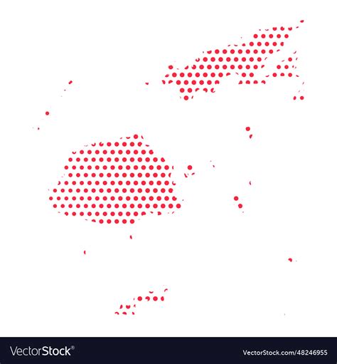 Fiji dotted map Royalty Free Vector Image - VectorStock