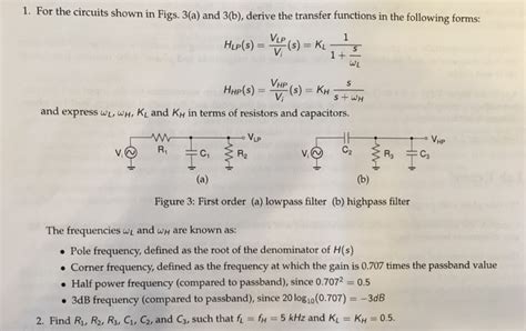 Solved 1 For The Circuits Shown In Figs 3a And 3b