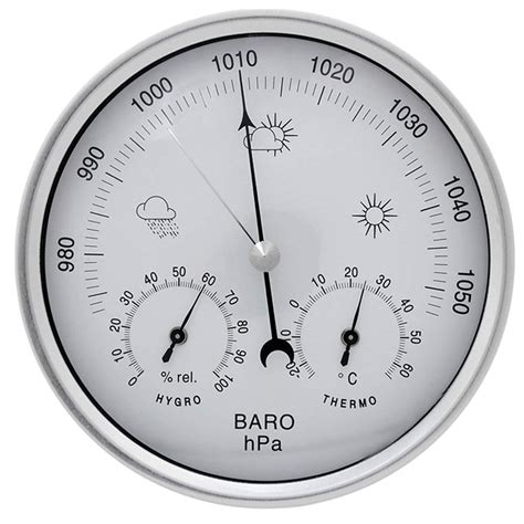 Zalati Analog Barometer Thermometer Hygrometer With Stainless Steel