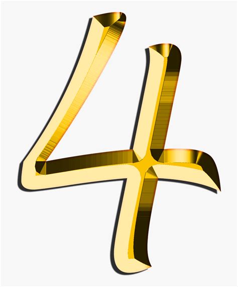 Golden Number - Golden Number 4, HD Png Download - kindpng