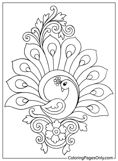 Rangoli Pictures Coloring Page Free Printable Coloring Pages