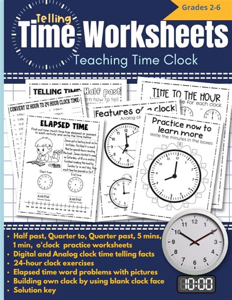 Telling Time Worksheets Time Telling Workbook With Answer Key For