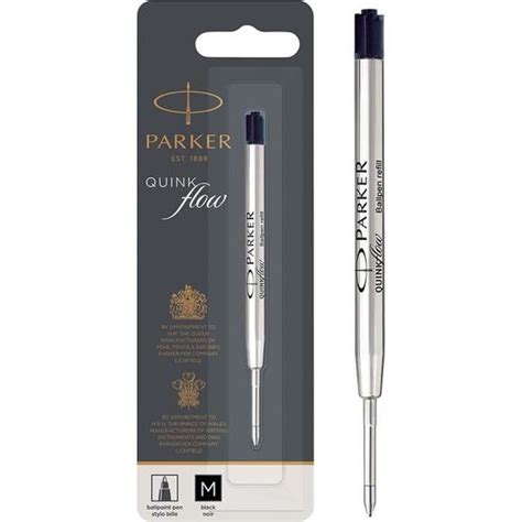 Recharges Pour Stylo Bille Pointe Moyenne Encre Noire QUINKflow