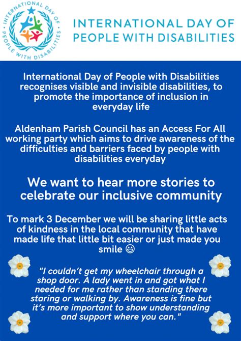 International Day Of People With Disabilities Aldenham Parish Council