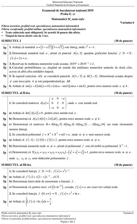 BAC 2019 Baremele și subiectele de la Matematică și Istorie au fost