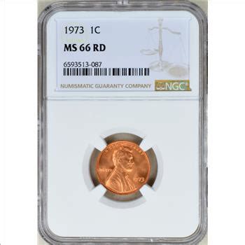 1973 Lincoln Memorial Cent 1c NGC MS66 RD RED NGC PRICE GUIDE 30 00