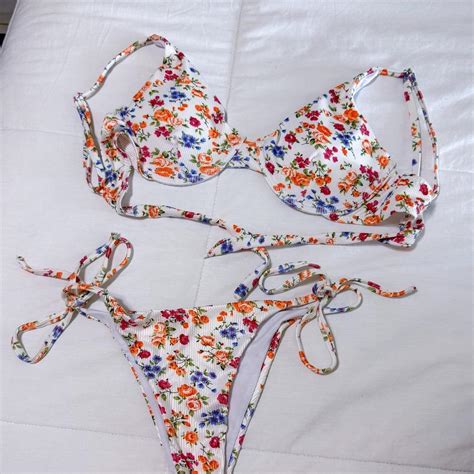 Floral SHEIN Bikini Set Never Worn Depop