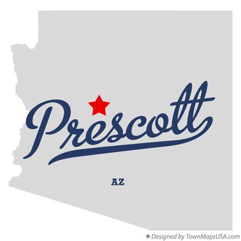 Map of Prescott, AZ, Arizona